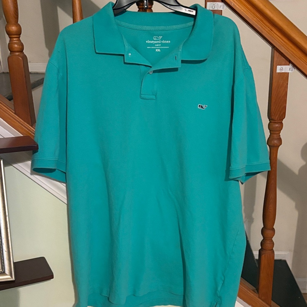 Vineyard Vines Men's Teal Polo Shirt
